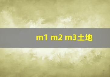 m1 m2 m3土地